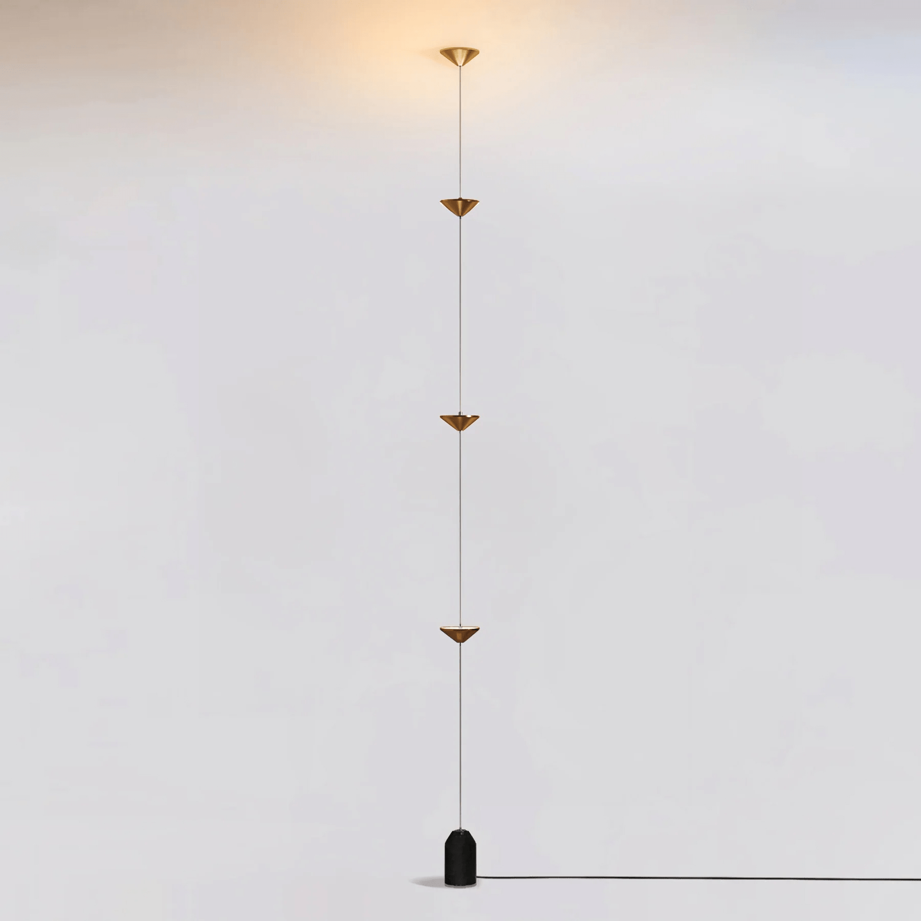 Minimalist Pull Cable Floor Lamp 137.8 in LED Marble Base Indoor Ambient Lighting | Thomler