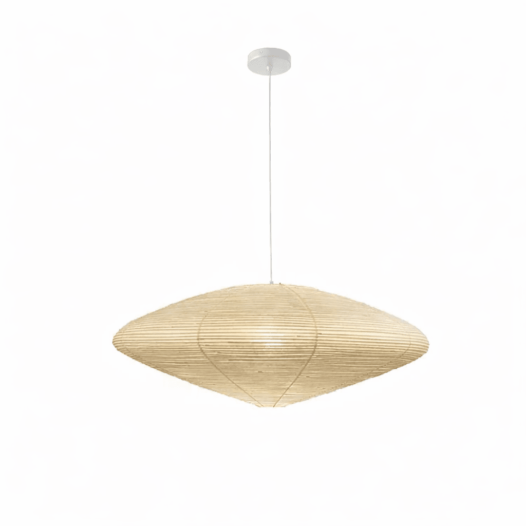 Akari Handcrafted Mulberry Paper Pendant Light 17.7 in Ceiling Indoor Warm Glow LED Edison Bulb | Thomler