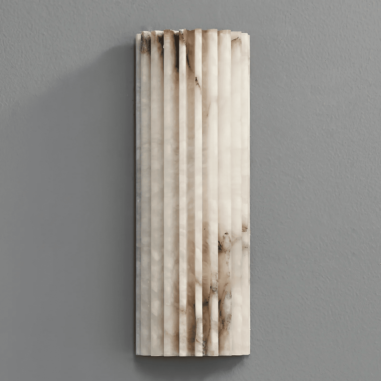 Alabaster Wall Light 11.8 in Integrated LED Indoor Ribbed Sconce Bedroom Hallway Ambient Lighting Fixture | Thomler
