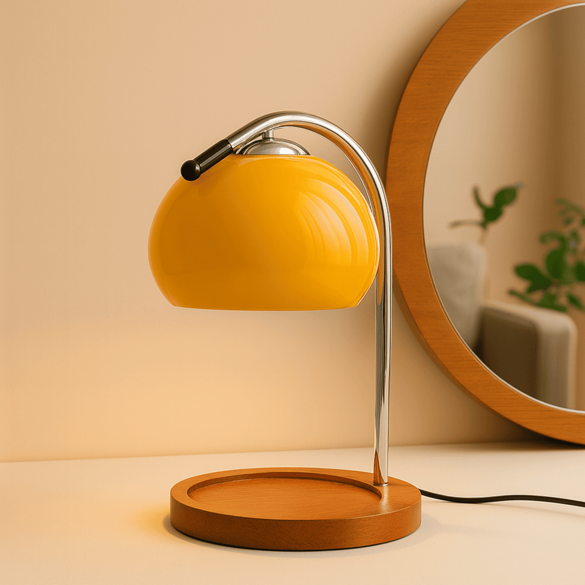 Handcrafted Art Glass LED Candle Warmer Lamp with Retro Design – Ambient Bedroom & Desk Light | Thomler