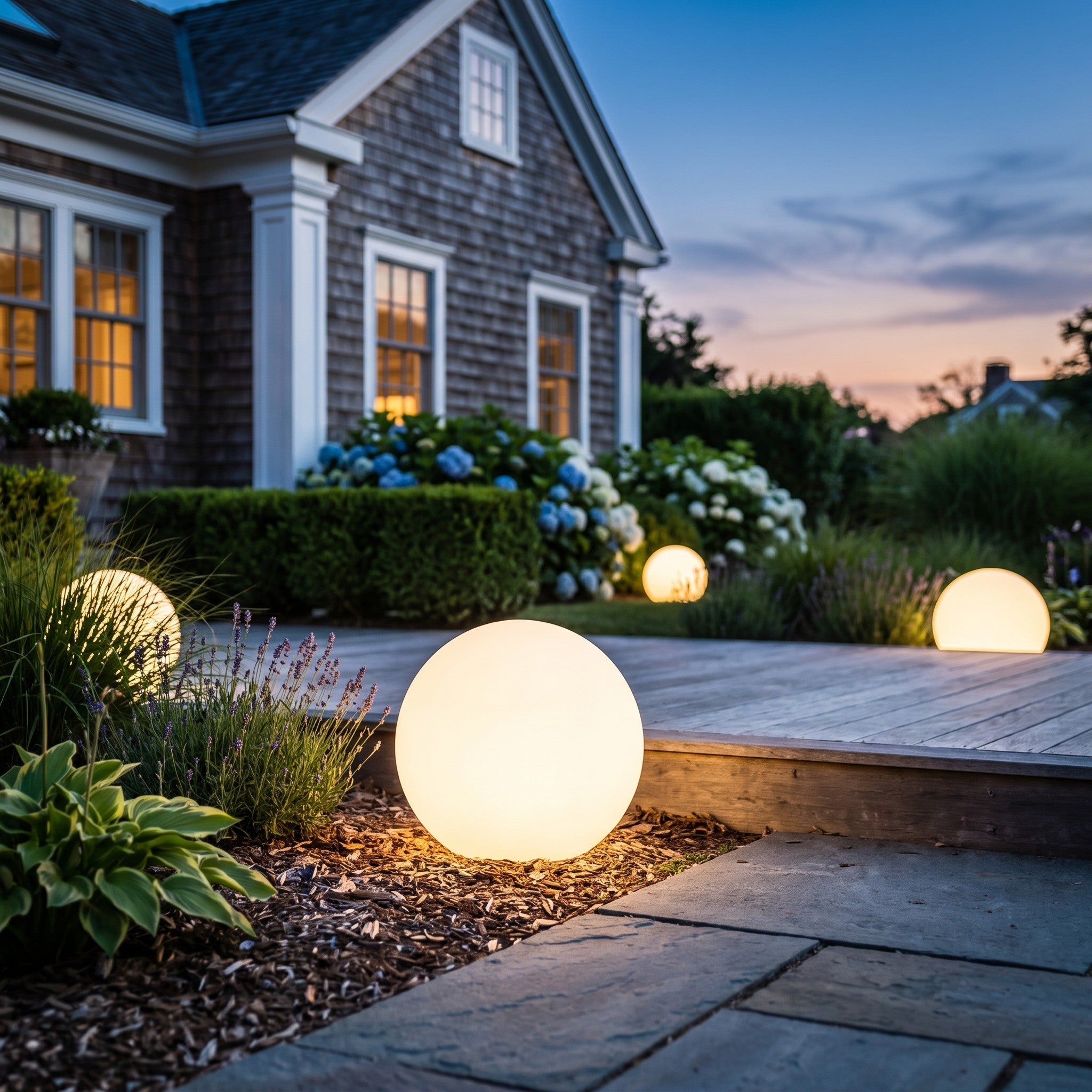 Portable LED Orb Lamp with Remote Control 4-Color Modes 10-20 in Rechargeable Cordless Sphere Light for Living Room Bedroom Bedside Nightsta | Thomler