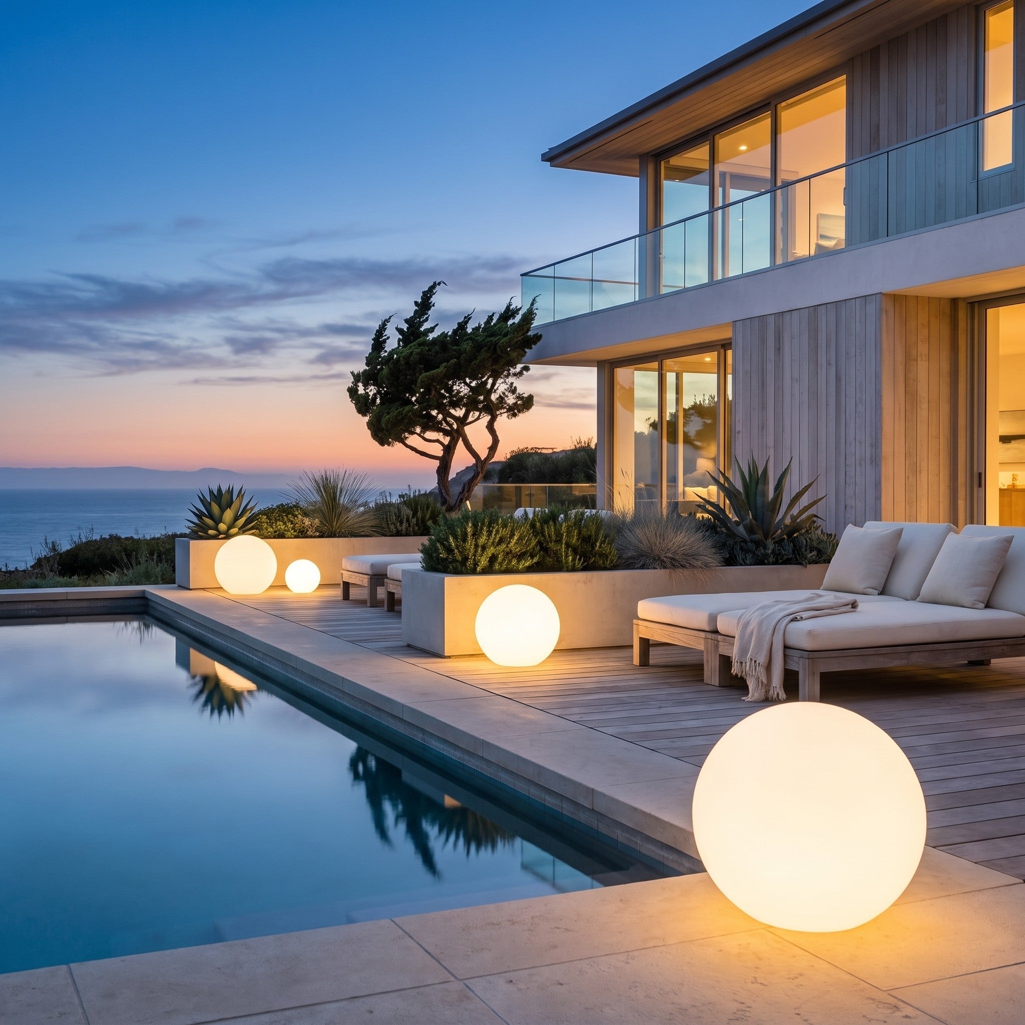 Portable LED Orb Lamp with Remote Control 4-Color Modes 10-20 in Rechargeable Cordless Sphere Light for Living Room Bedroom Bedside Nightsta | Thomler