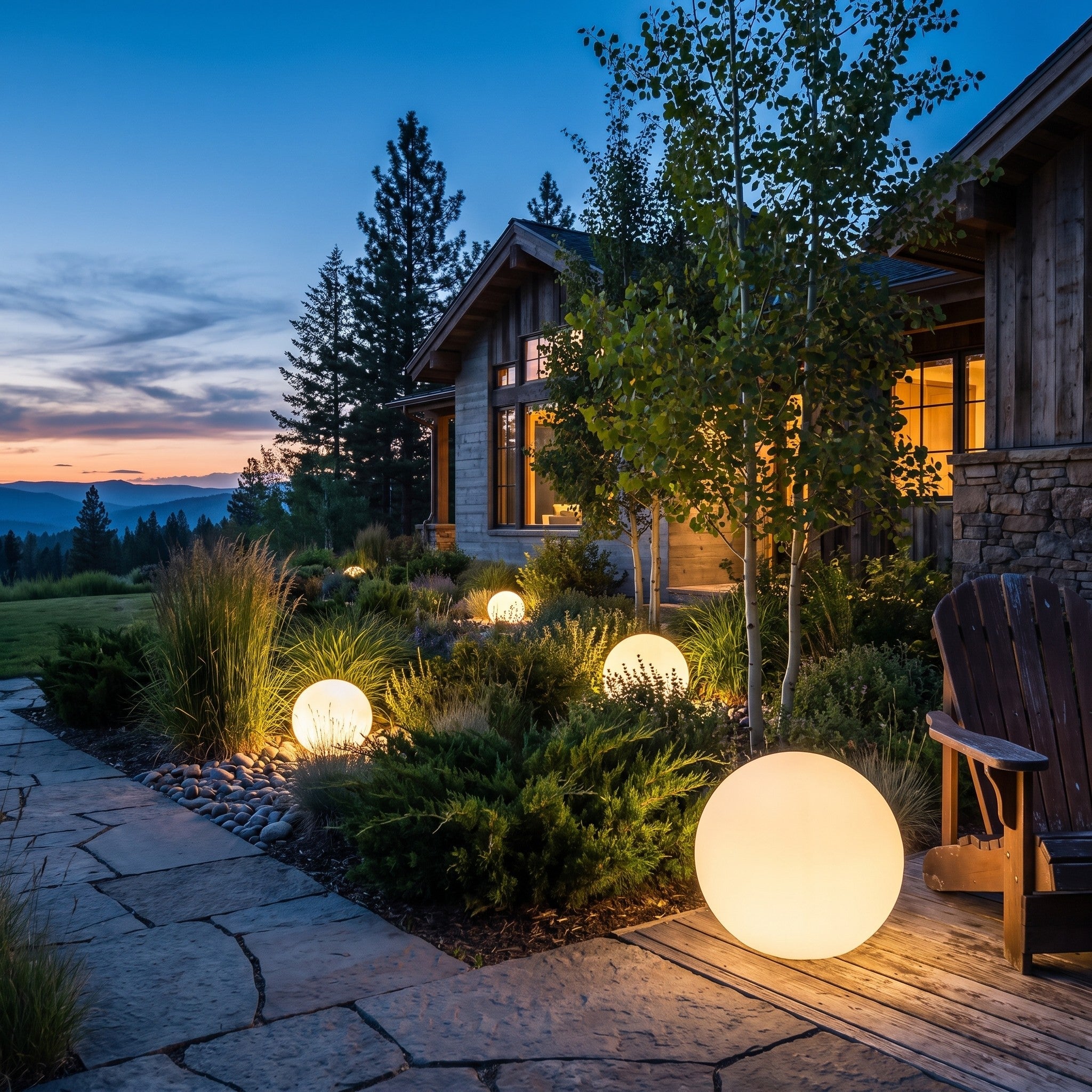 Portable LED Orb Lamp with Remote Control 4-Color Modes 10-20 in Rechargeable Cordless Sphere Light for Living Room Bedroom Bedside Nightsta | Thomler