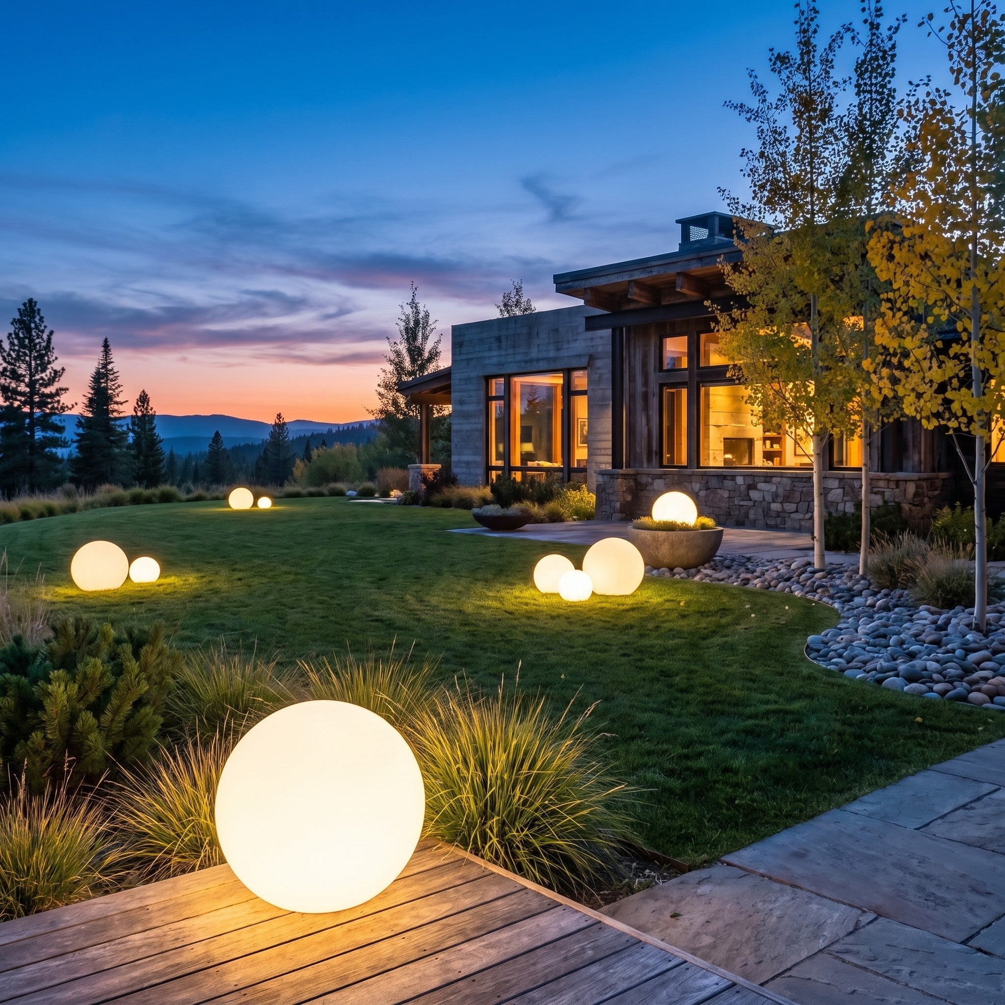 Portable LED Orb Lamp with Remote Control 4-Color Modes 10-20 in Rechargeable Cordless Sphere Light for Living Room Bedroom Bedside Nightsta | Thomler