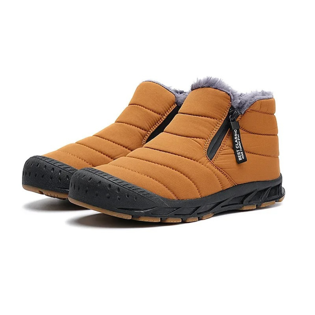 Men's & Women's Insulated Waterproof Winter Boots with Side Zipper for Snow & Ice | Fleece-Lined Slip-Resistant Shoes for Hiking, Walking | Thomler