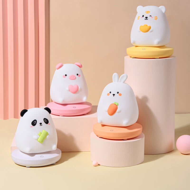 Silicone Animal Night Light for Kids – Soft LED Bedside Lamp, Rechargeable Glow Light for Nursery, Bedroom & Living Room Decor | Thomler