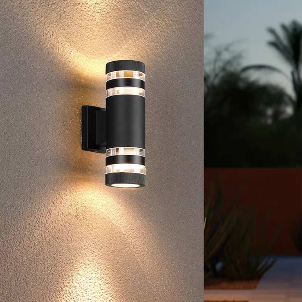 Wall Lamp ABS E27 Black Outdoor Facade Entrance Up Down Garden Patio Waterproof Lighting Fixture | Thomler