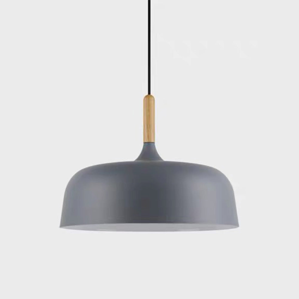 Pendant Light Aluminium Wood 32.0 cm Black Dining Table Kitchen Island Ceiling Lamp | Thomler