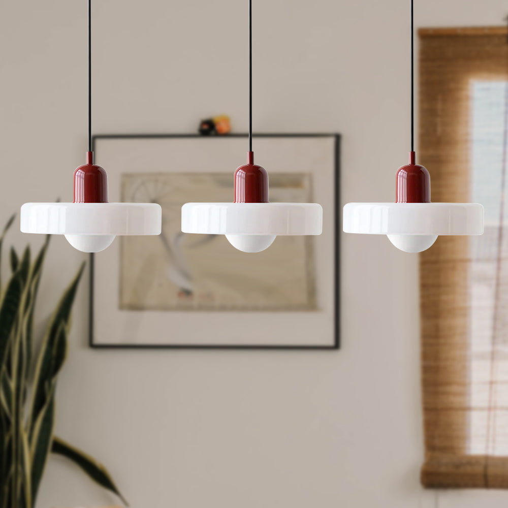 Pendant Light Glass Shade 30.0 cm Bedroom Bedside Hanging Lamp Modern Minimalist Nordic Style Adjustable Ceiling Light | Thomler