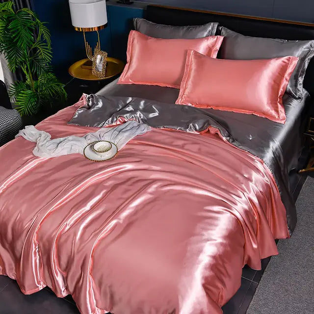 Satin Duvet Cover Set with Pillowcases Smooth Silky Bedding Full Queen King for Bedroom Decor Soft Luxury Comforter Cover Machine Washable | Thomler