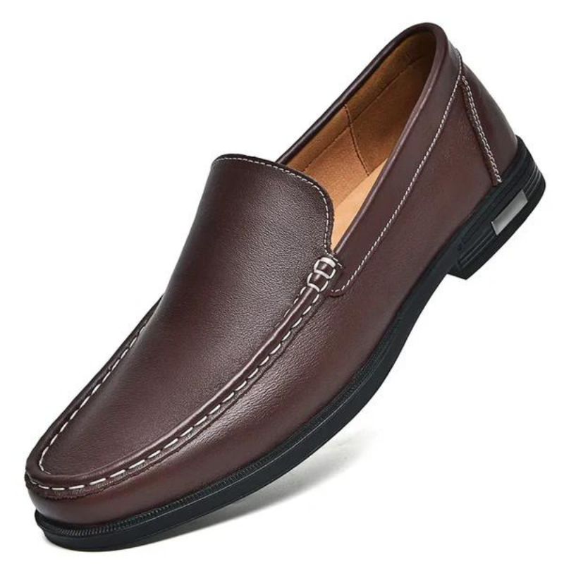 Men's Genuine Leather Loafers Slip-On Dress Shoes for Business Casual Wedding Office Formal Occasions Classic Italian Style Handcrafted | Thomler
