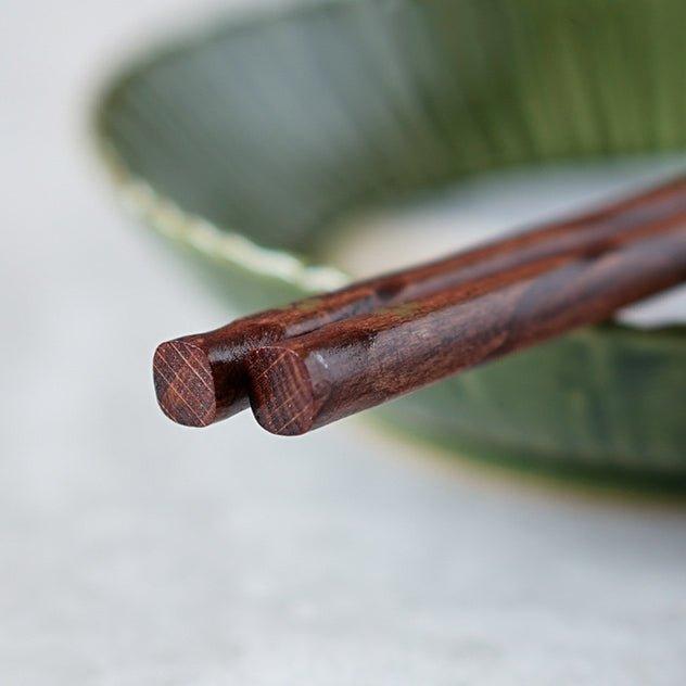 Chopsticks Natural Wood Golden Sakura Set Of 5 Pairs Japanese Dining Handmade Tableware Gift | Thomler