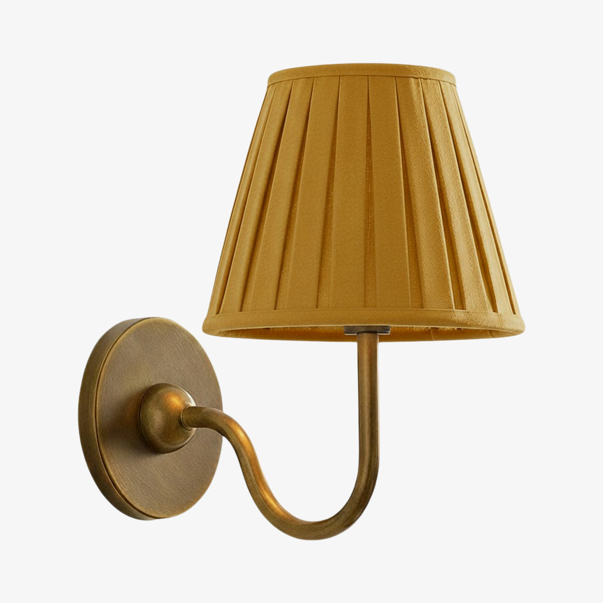 Brass Sconce with Fabric Drum Shade – 1 or 2 Light Hardwired Fixture for Bedroom, Hallway & Living Room | Thomler