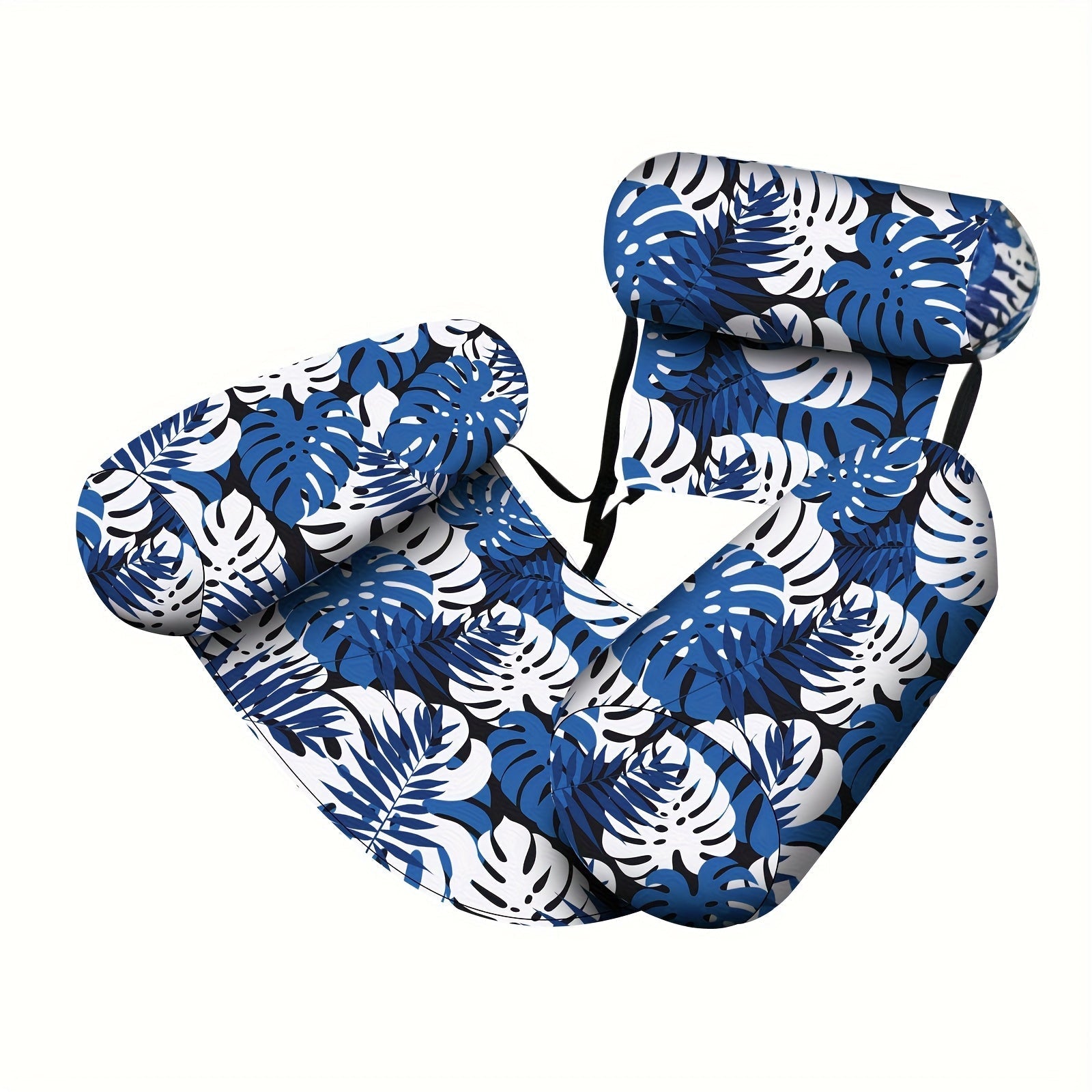 Inflatable Swimming Hammock Float for Adults – Mesh Pool Lounger with Tropical Leaf Print for Lakes, Beaches & Backyard Pools | Thomler