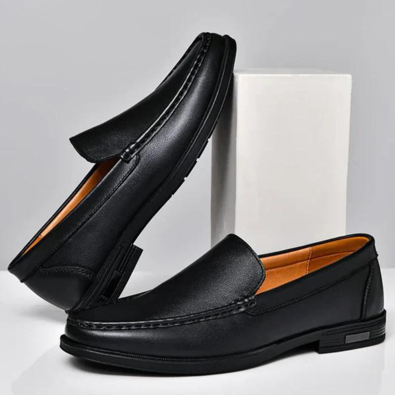 Men's Genuine Leather Loafers Slip-On Dress Shoes for Business Casual Wedding Office Formal Occasions Classic Italian Style Handcrafted | Thomler