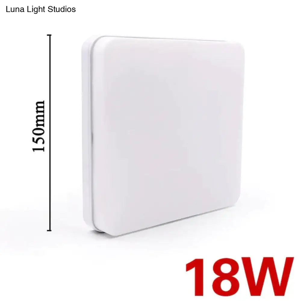 Low-Profile Square Flush-Mount LED Ceiling Light – Slim ABS Panel for Kitchen, Bedroom, Hallway & Office – 18W to 48W – Warm or Cool White | Thomler