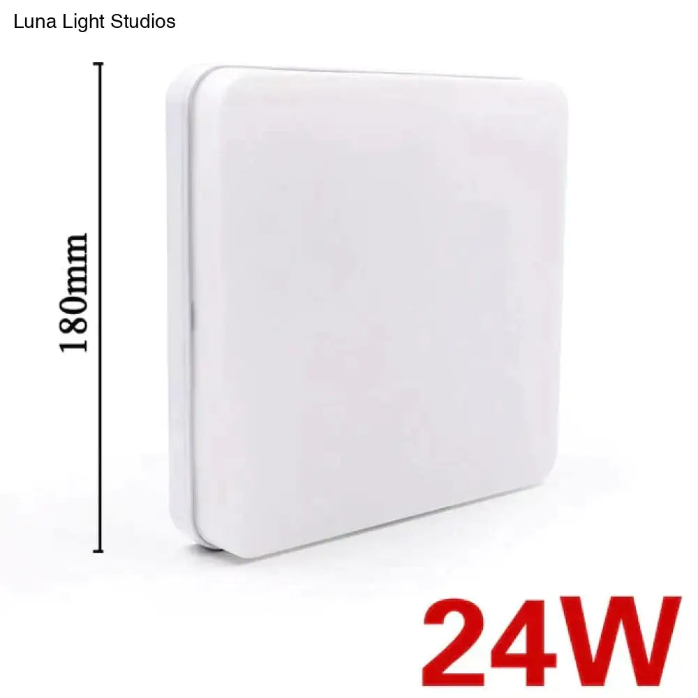 Low-Profile Square Flush-Mount LED Ceiling Light – Slim ABS Panel for Kitchen, Bedroom, Hallway & Office – 18W to 48W – Warm or Cool White | Thomler