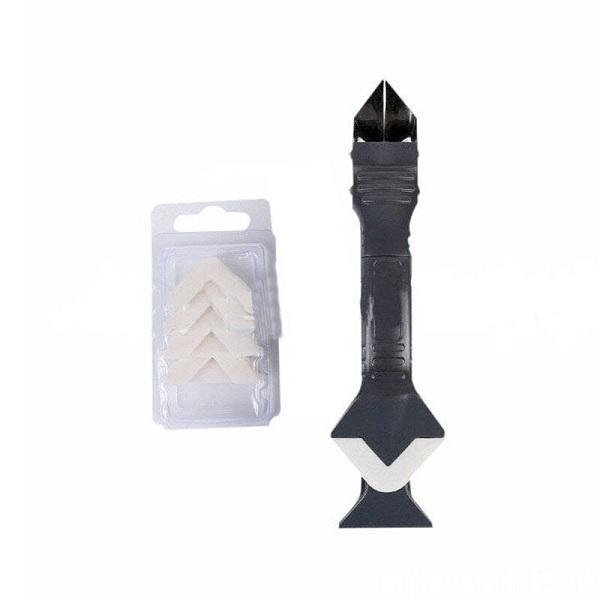Silicone Caulk Finishing Tool Kit 3-in-1 Scraper Smoother Remover for Bathroom Kitchen Tile Grout Sealing Corner Edge Cleanup Home Repair | Thomler
