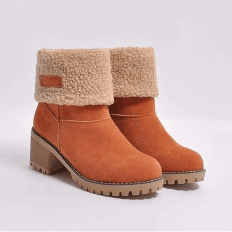 Women's Block Heel Ankle Boots with Arch Support – Lightweight Cushioned Footwear for All-Day Comfort | Thomler