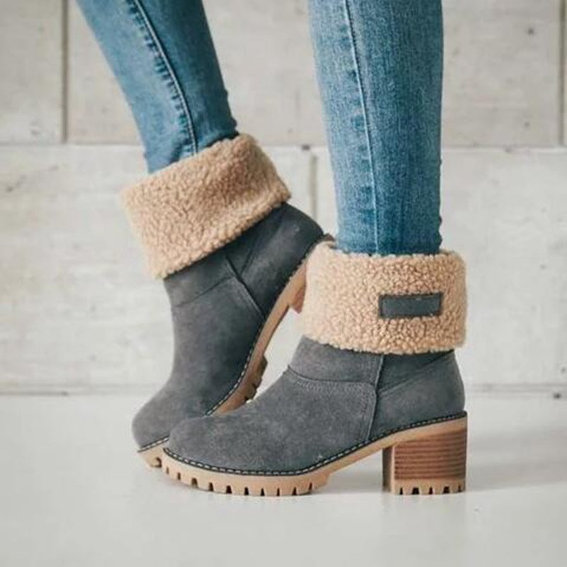 Women's Block Heel Ankle Boots with Arch Support – Lightweight Cushioned Footwear for All-Day Comfort | Thomler