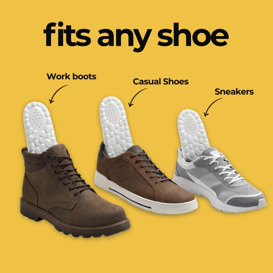 Memory Foam Insoles with Arch Support for All-Day Comfort in Sneakers, Work & Casual Shoes | Thomler