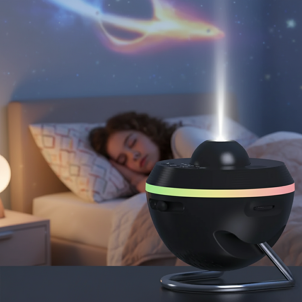 Galaxy Night Light Sphere with Swappable Scene Discs for Bedroom & Nursery | Thomler