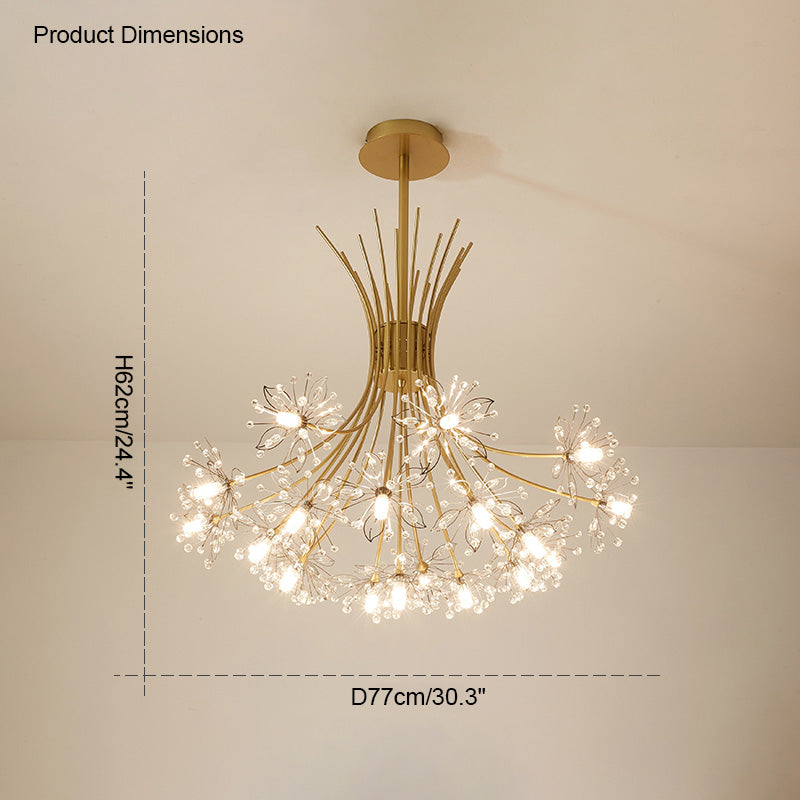 Chandelier Crystal 13 Lights 20.5 in Modern Living Room Dining Room Lighting Fixture | Thomler