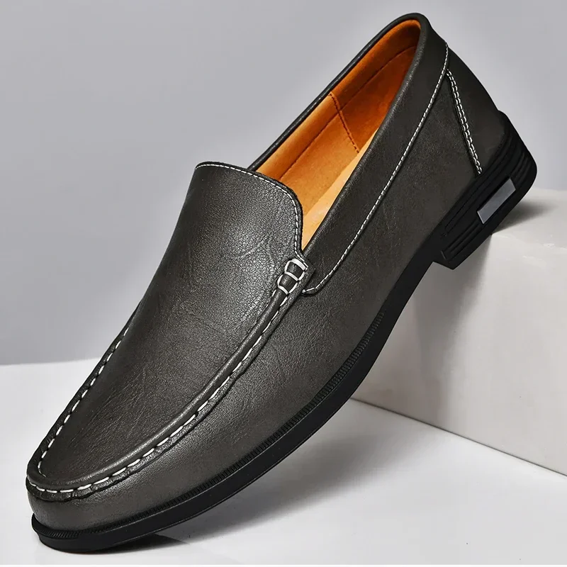 Men's Genuine Leather Loafers Slip-On Dress Shoes for Business Casual Wedding Office Formal Occasions Classic Italian Style Handcrafted | Thomler