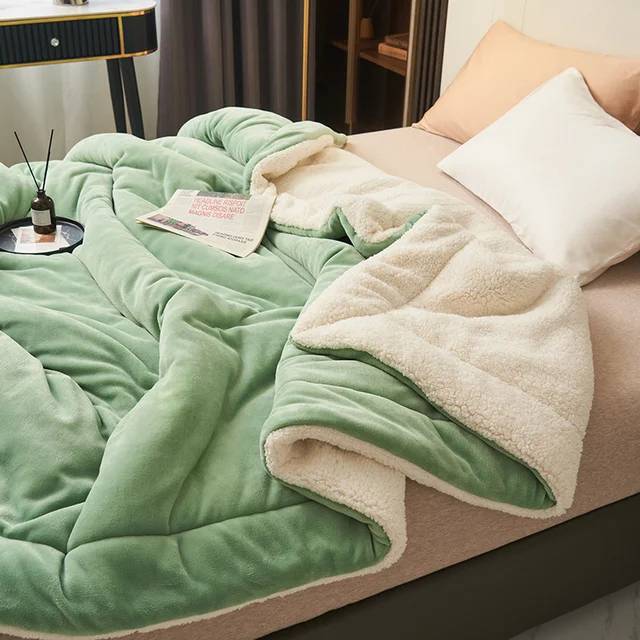 Plush Flannel Fleece Throw Blanket for Bed & Couch – Reversible Solid Color Design, Machine Washable, Double-Sided Warmth for Bedroom | Thomler