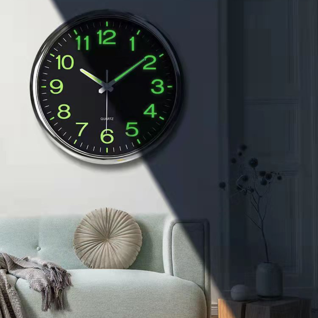 Illuminated LED Wall Clock – 12" Round Digital Display Clock with Backlight for Living Room, Bedroom & Office | Thomler