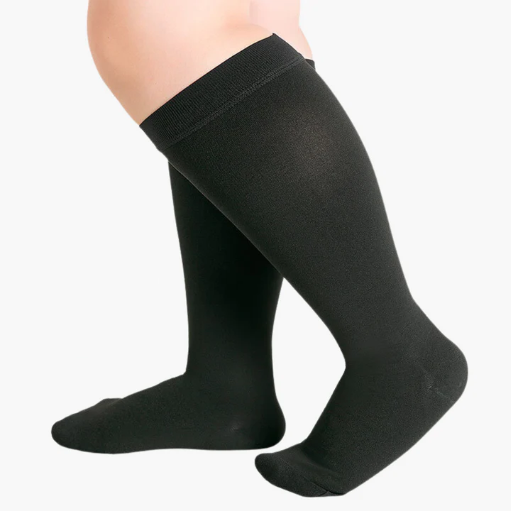 Graduated Compression Socks with Elastic Band for Swelling Relief & Circulation Support – Seamless Knee-High Design for Women & Men, Sizes | Thomler
