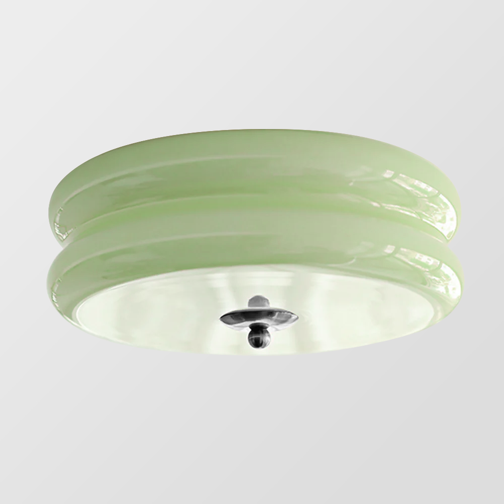 Ceiling Light Glass Metal 13.0 cm Cream Bedroom Living Room Adjustable LED Round Lamp | Thomler