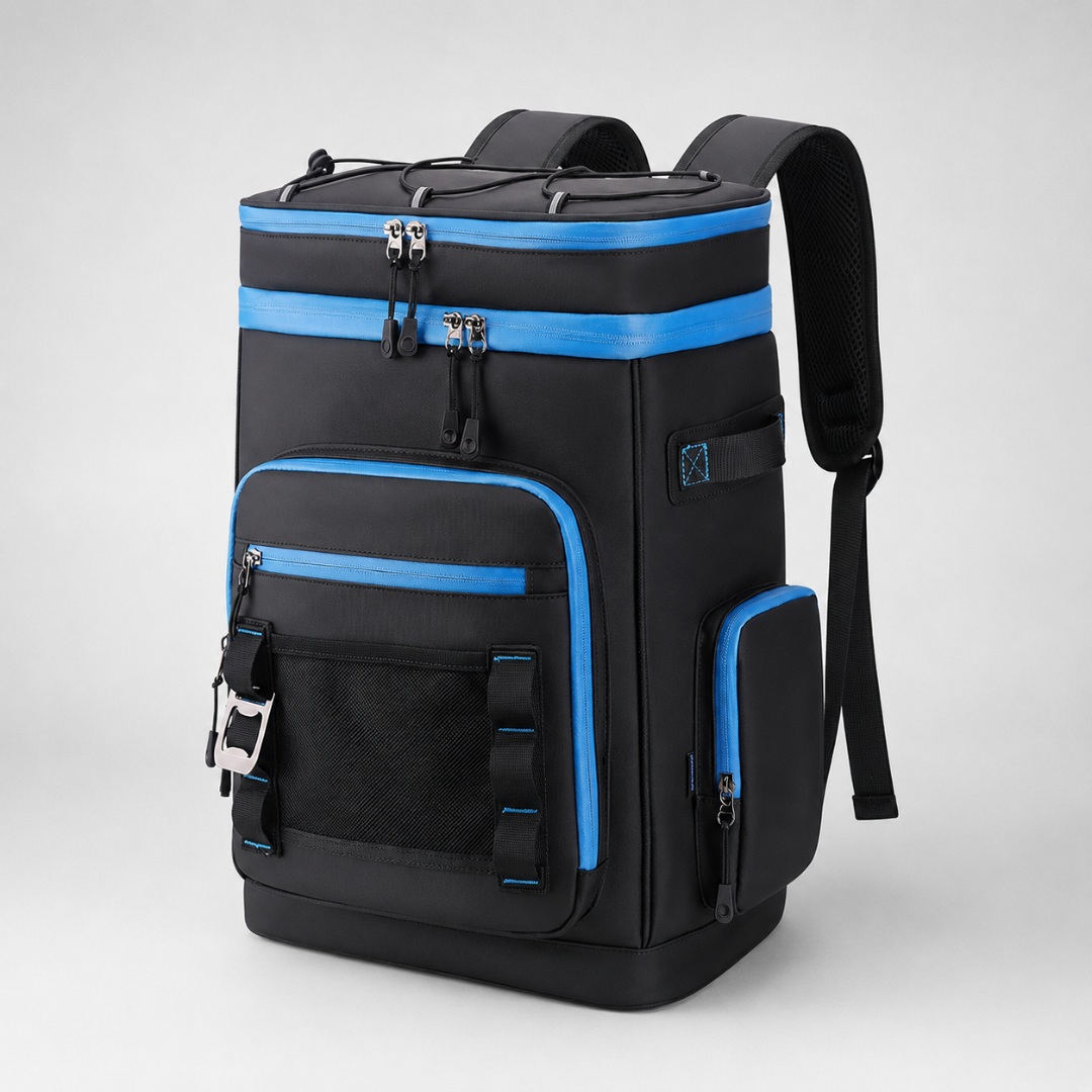 Thermal Backpack Cooler with Dual Compartments & Bottle Pockets for Hiking and Picnics | Thomler