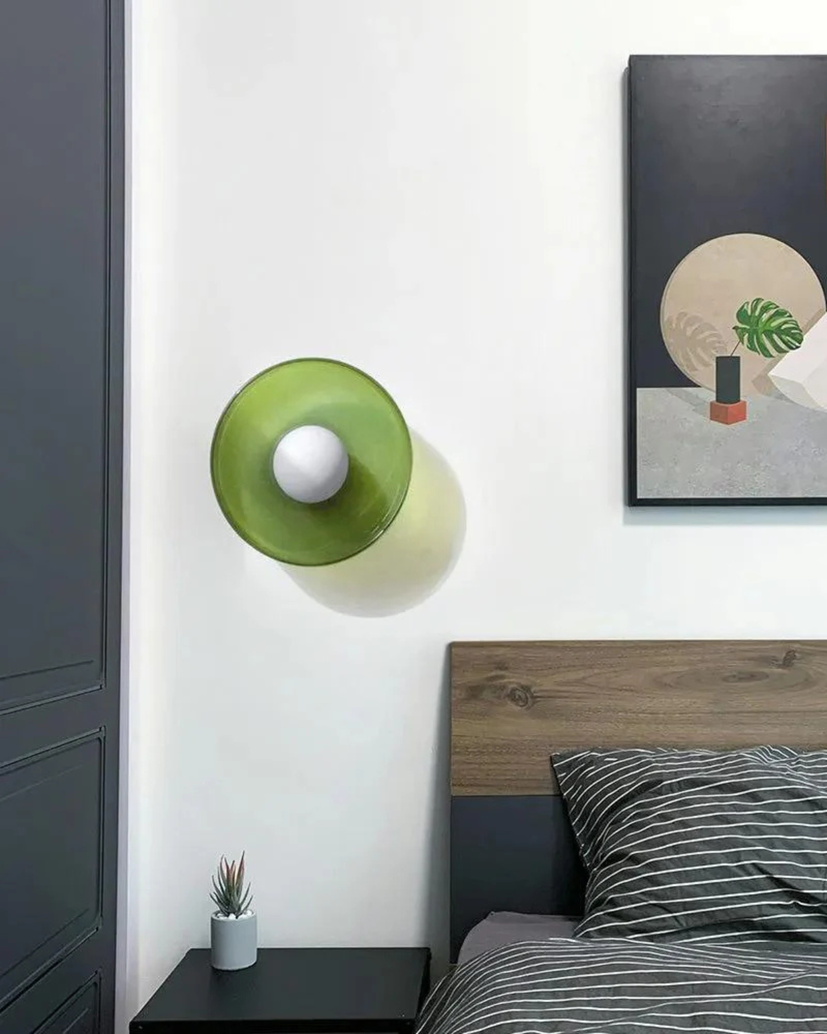 Moderne ronde plafondlamp van glas en ijzer – minimalistische designlamp voor woonkamer en slaapkamer met warme lichtkleur | Sansoti