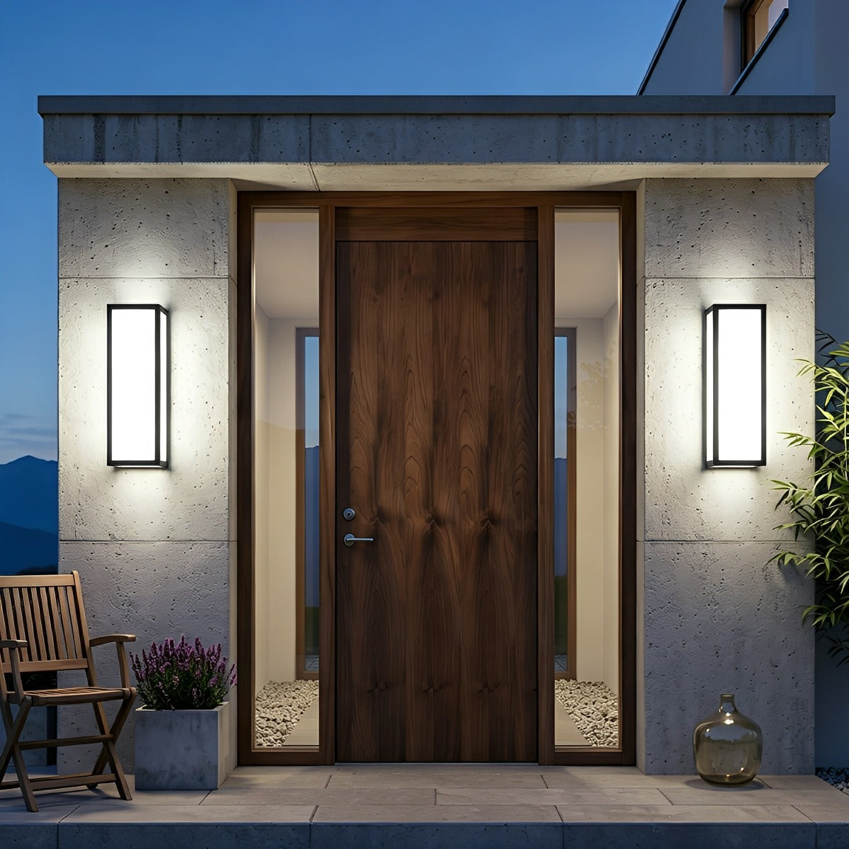 Outdoor Motion-Activated LED Wall Light – Modern Aluminum Sconce with Hardwired Install for Front Door & Patio | Thomler