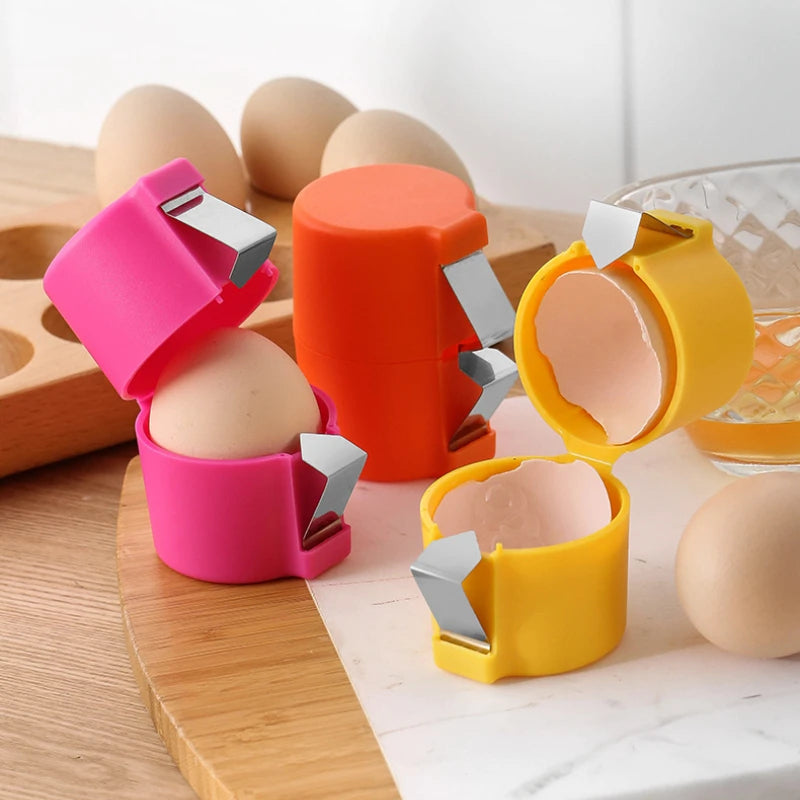 Handheld Kitchen Egg Cracker Tool with Built-In Separator & Stainless Steel Clip for Clean Home Cooking, Baking, Breakfast Prep | Thomler