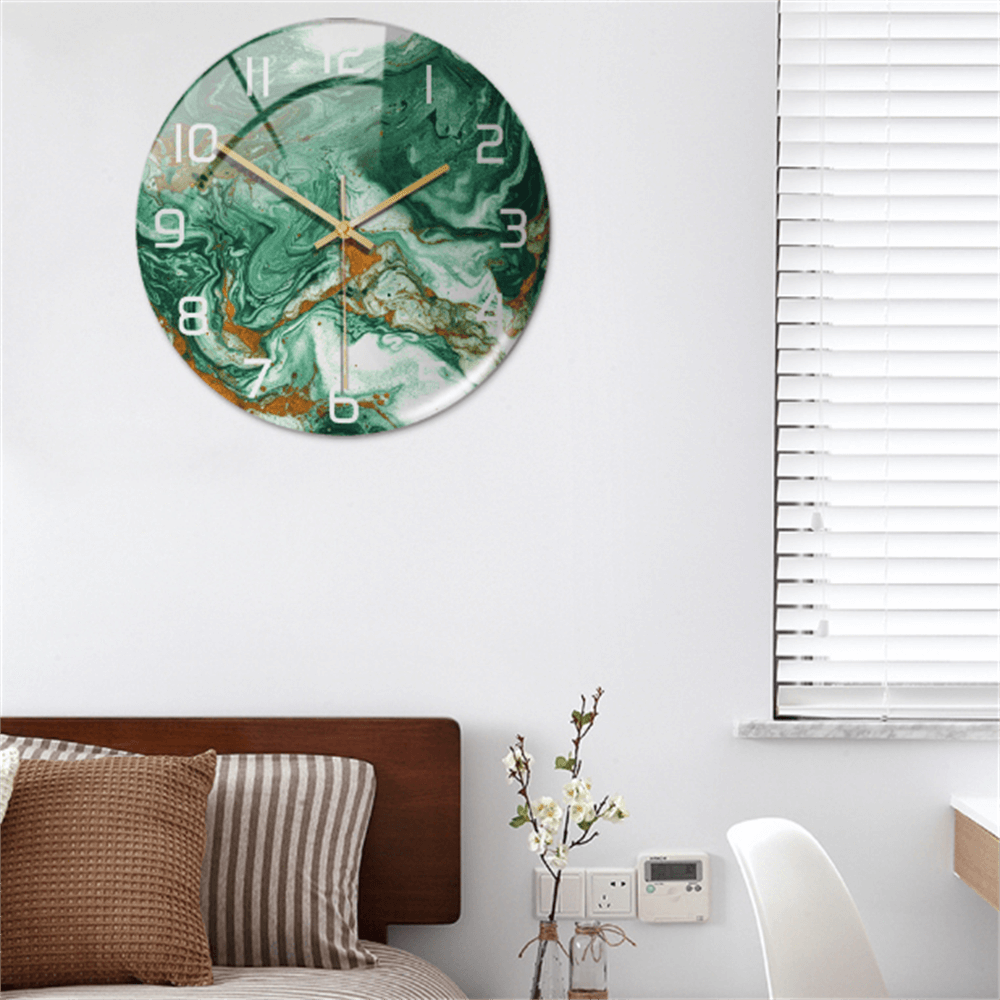 Silent Wall Clock Round Metal Frame Minimalist Quiet Sweep Non-Ticking for Living Room Bedroom Office Home Decor Modern Decorative Timepiece | Thomler