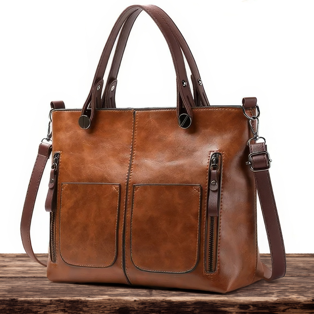 Genuine Leather Shoulder Bag with Adjustable Strap - Flap Closure Handbag for Women, Everyday Crossbody Purse | Thomler
