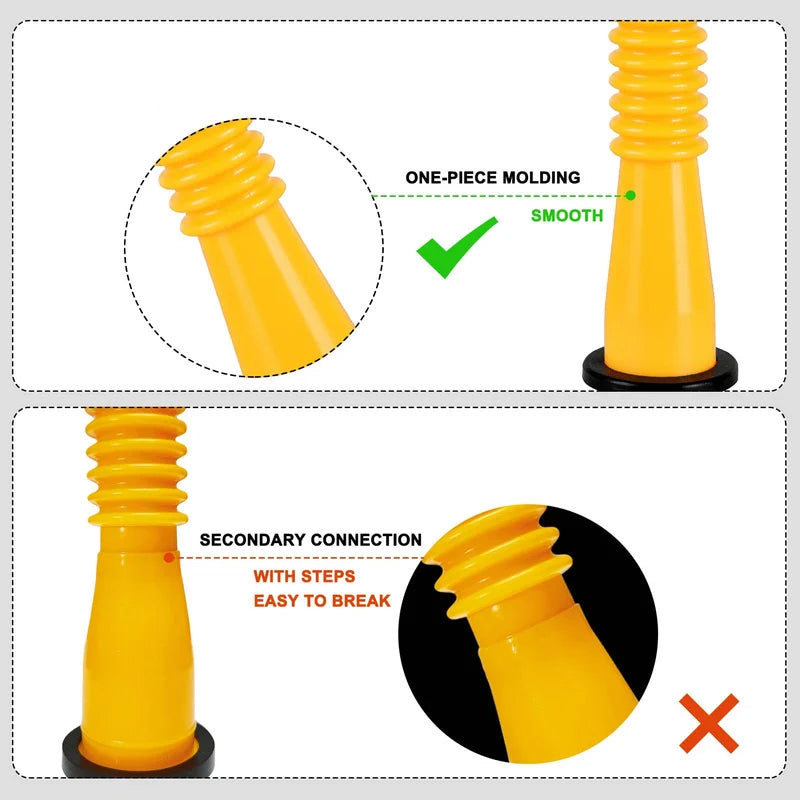 Fuel Container Replacement Spout Kit with Bendable Hose for Gas Cans – Universal Fit Pouring Nozzle Set | Thomler