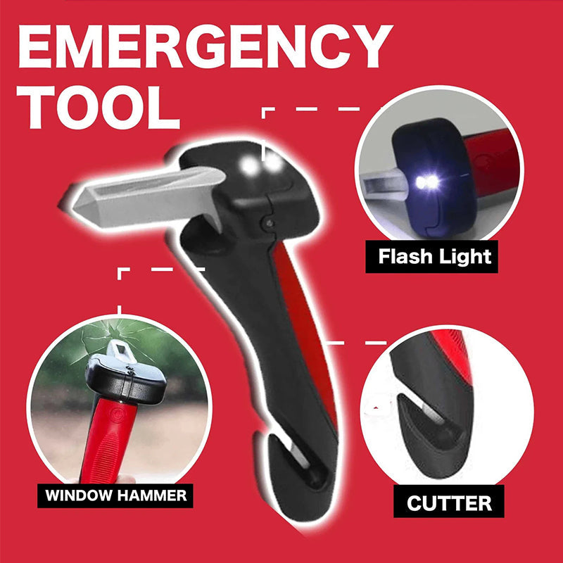 Vehicle Safety Tool with Window Breaker Seatbelt Cutter LED Light Grip Handle for Emergency Escape Car Rescue Kit Seniors Elderly | Thomler