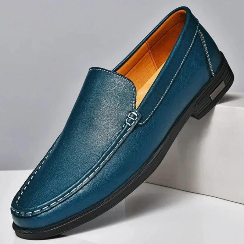 Men's Genuine Leather Loafers Slip-On Dress Shoes for Business Casual Wedding Office Formal Occasions Classic Italian Style Handcrafted | Thomler