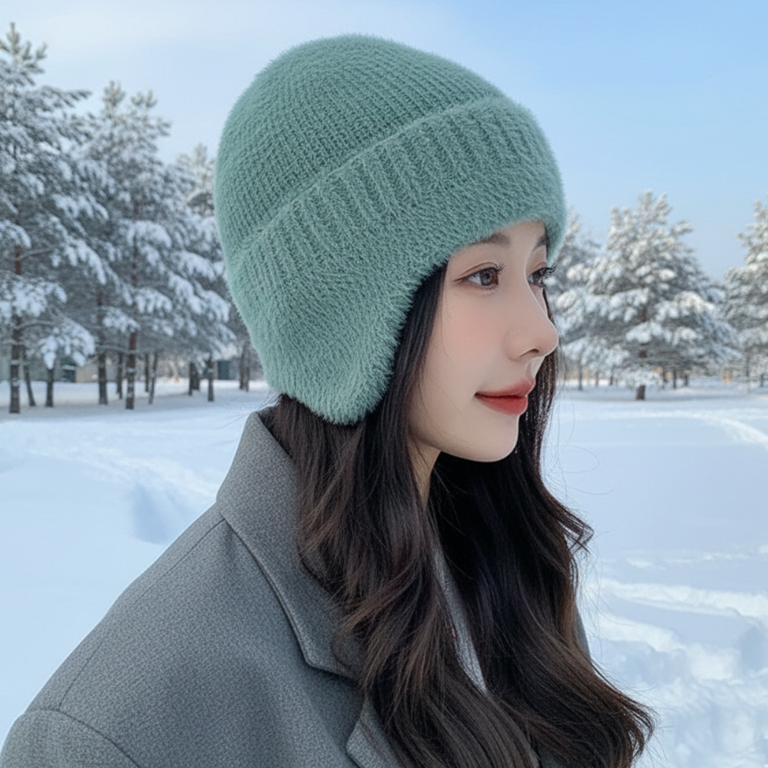 Knit Beanie with Ear Flaps for Women – Soft Fleece-Lined Winter Hat for Cold Weather, Outdoor Activities & Daily Wear | Thomler