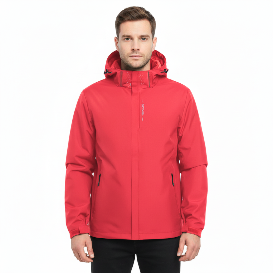 Lightweight Zip-Front Rain Jacket with Hood – Breathable Weather Shell for Men | Thomler