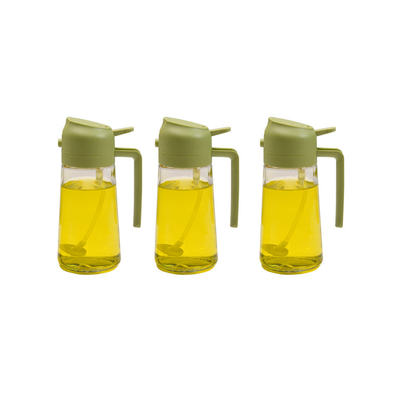 Glass Oil Mister and Pouring Bottle for Cooking – Dual-Function Sprayer with Wide Mouth, 16 oz Capacity – Leak-Proof Kitchen Dispenser for | Thomler