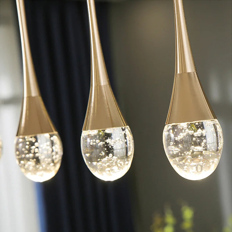 Teardrop Glass Ceiling Light with Cozy Illumination for Dining Room & Living Space | Thomler