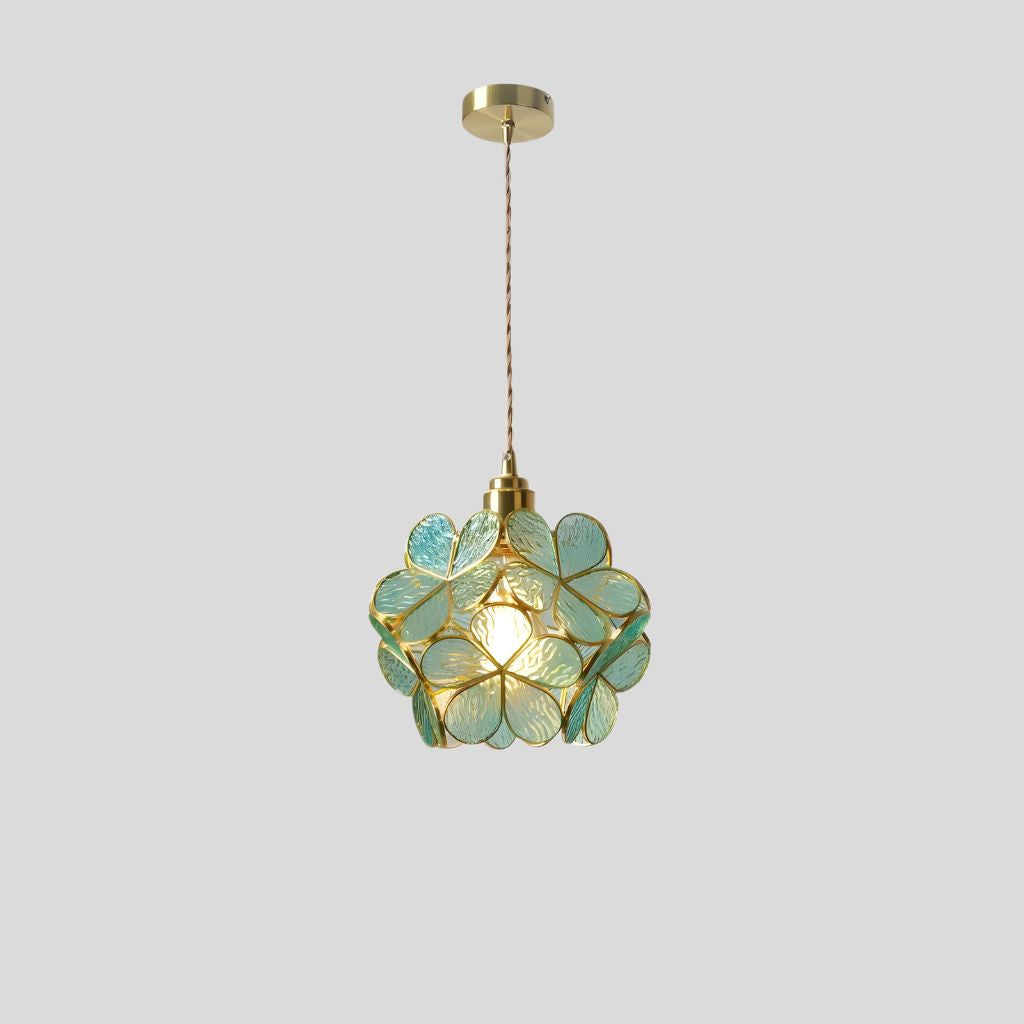 Stained Glass Pendant Light – Handcrafted Vintage Ceiling Fixture with Adjustable Chain for Dining Room, Kitchen, Restaurant | E26 Base | Thomler
