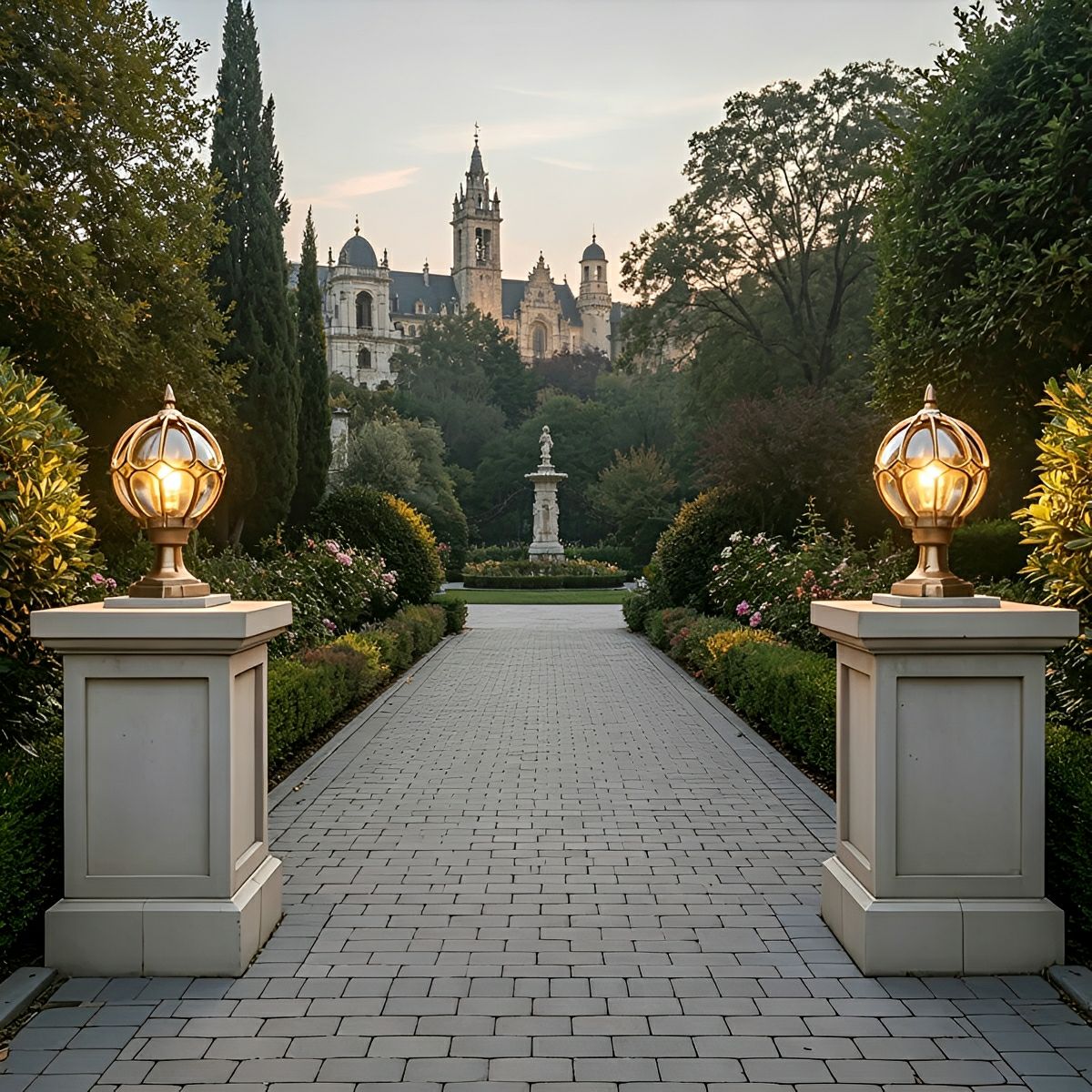 Spherical Post-Cap Fixture for Pathways & Driveways – Aluminum & Glass Weather-Resistant Bollard Light | Thomler
