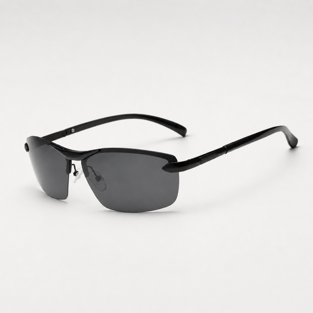 Lightweight Polarized Driving Sunglasses with UV400 Protection – Semi-Rimless Alloy Design for Men & Women | Thomler
