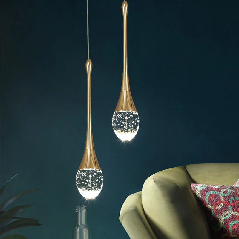 Teardrop Glass Ceiling Light with Cozy Illumination for Dining Room & Living Space | Thomler