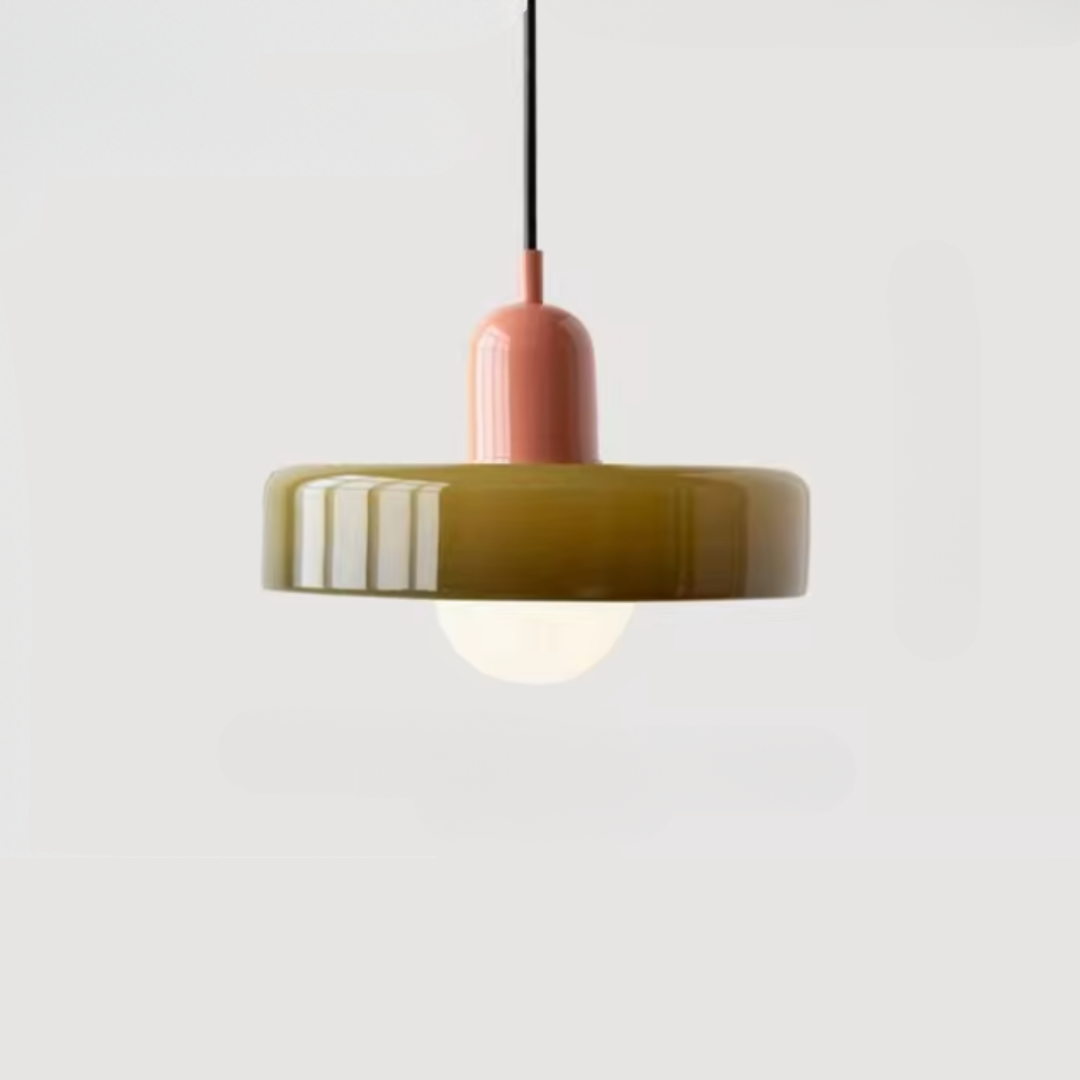 Two-Tone Glass Drop Ceiling Light Fixture for Kitchen Island Dining Room Modern Hanging Lamp | Thomler